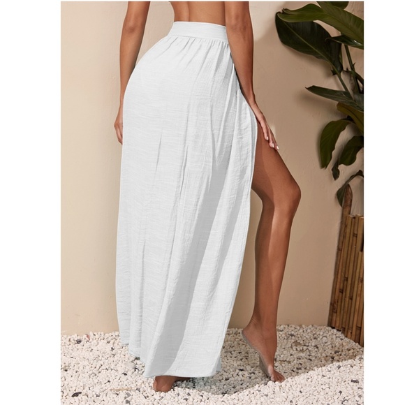 White Sarong Skirt Tie Side - Picture 9 of 15